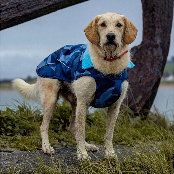 2026 Dryrobe Dog Coat V3DRDC - Blue / Camo